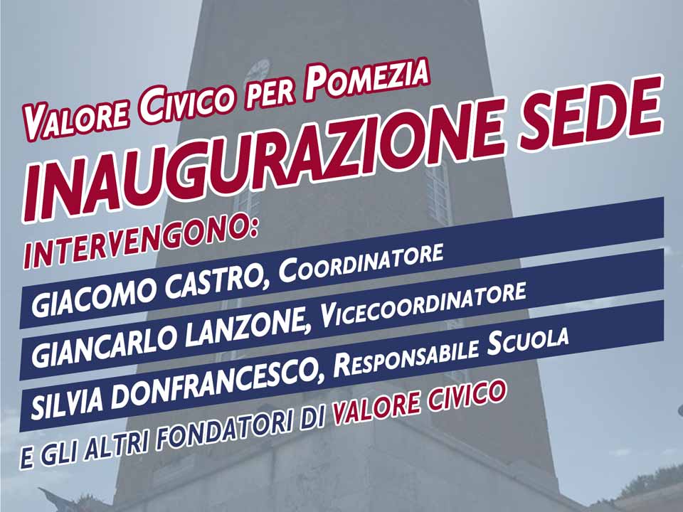 Valore Civico Inaugurazione Della Sede Di Valore Civico Sabato