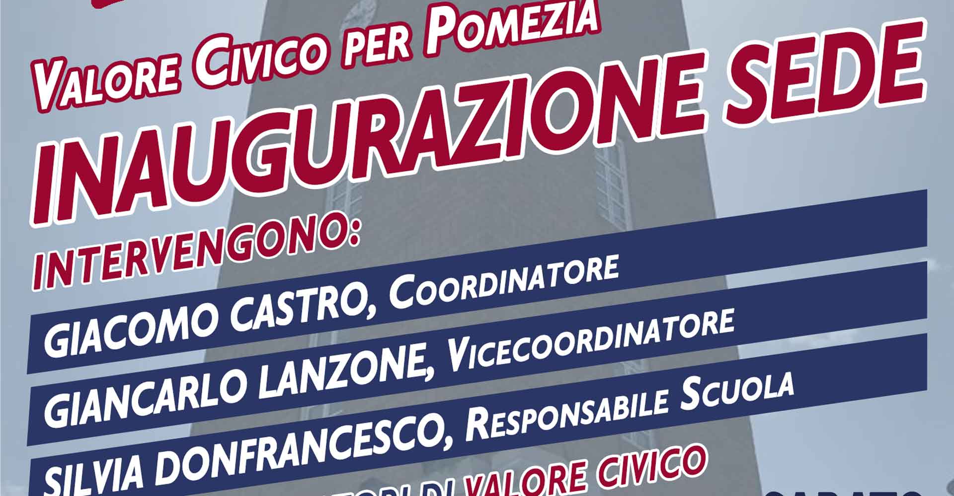 Inaugurazione della sede di Valore Civico (Sabato 29 ottobre 2022)